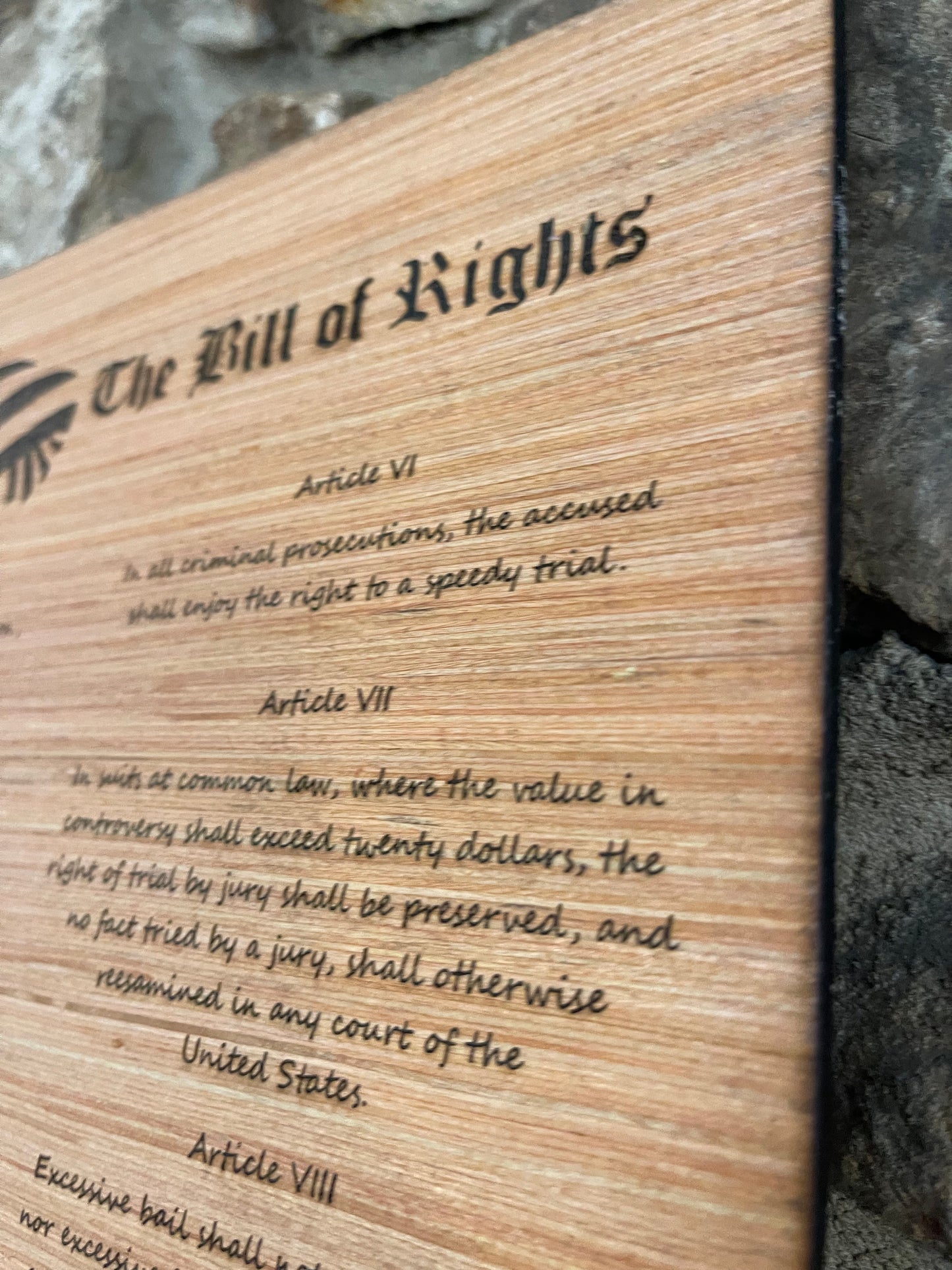 Bill of Rights Wood Sign – Laser-Engraved Patriotic Wall Art for Home Decor Featuring the First Ten Amendments, motivational, inspirational signs