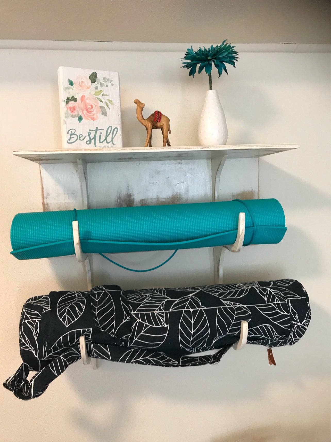 Double yoga mat holder stylish home decor