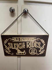 Sleigh rides sign